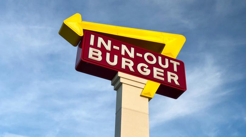 Photo of an "In-N-Out Burger" sign