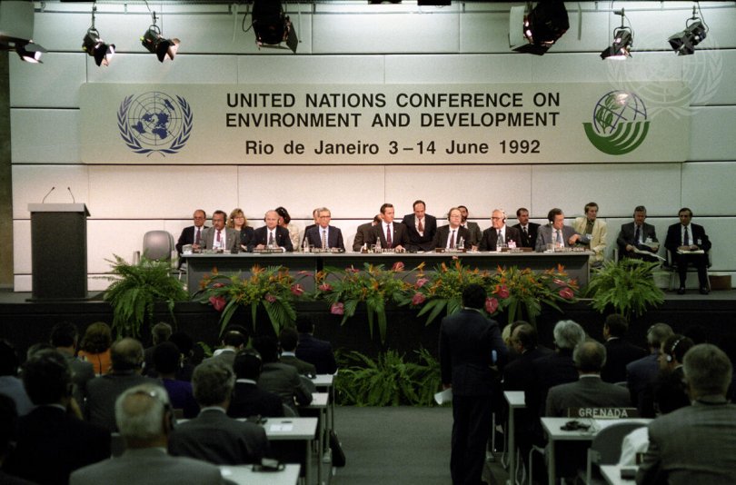 Photo prise lors du Sommet de la Terre de Rio en 1992