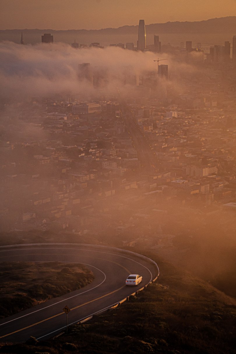 Photo d'une ville polluée