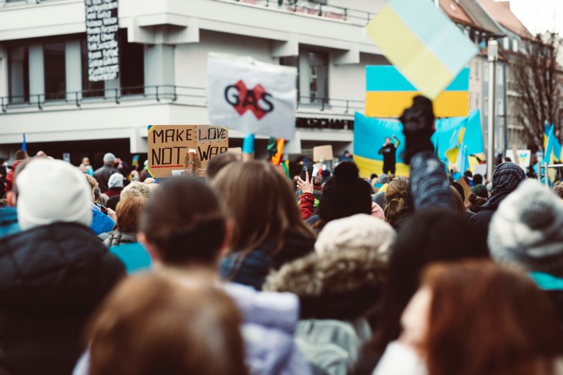 demonstration against the war in Ukraine