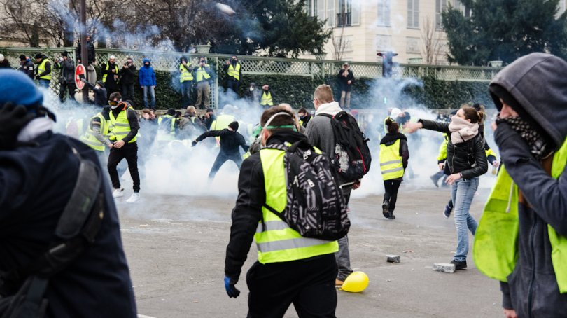 Manifestation des gilets jaunes, le 5 janvier 2019.
